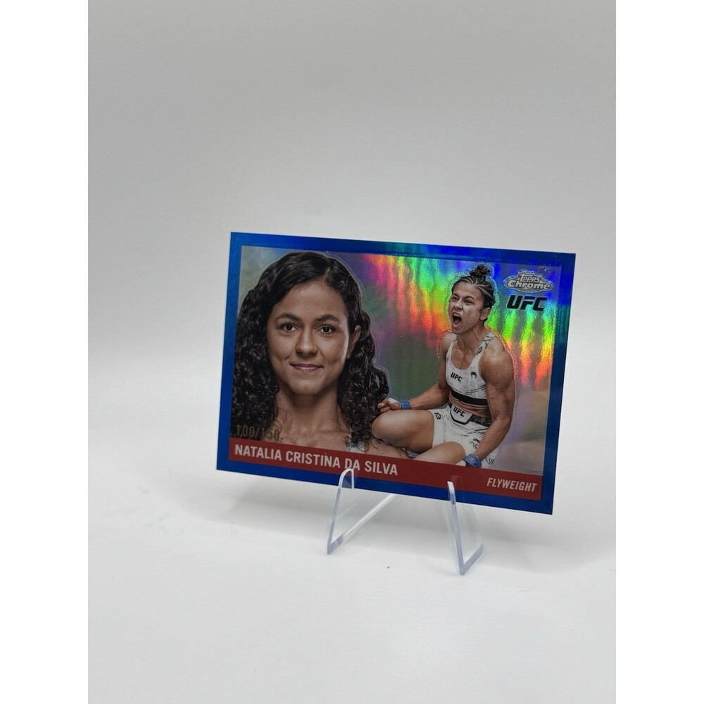 2025 Topps Chrome Natalia Da Silva Blue Refractor 1955 UFC #100/150